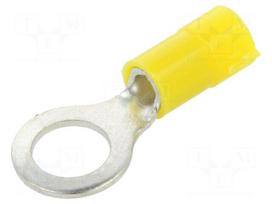 Tip: ring | Ø: 8mm | 4÷6mm2 | crimped | for cable | insulated | tinned