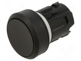 Switch: push-button | 22mm | Stabl.pos: 1 | black | IP66,IP67,IP69K