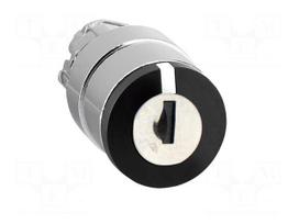 Switch: rotary with key | 22mm | Stabl.pos: 2 | black | none | IP66