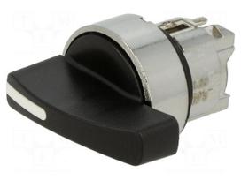 Switch: rotary | 22mm | Stabl.pos: 2 | black | none | IP66 | prominent