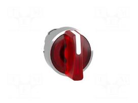 Switch: rotary | 22mm | Stabl.pos: 1 | red | LED | IP66 | prominent | Pos: 3