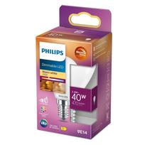 PHILIPS LED stikla 40W P45 E14 matēta Warm Glow dimmējama CRI90 spuldze 8719514324473 929003013501