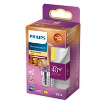 PHILIPS LED stikla 40W P45 E14 Warm Glow dimmējama CRI90 caurspīdīga spuldze 8719514324398 929003013101