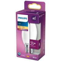 PHILIPS LED stikla 25W B35 E14 Silti balta 2700K matēta spuldze 8718699763374 929001345255