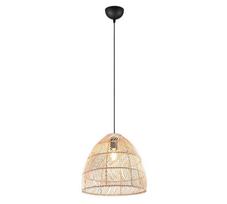 Trio Rike piekarama lampa E27 natural color/rattan brushed steel R31131036 4017807539295