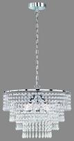 Trio Orient chandelier 42 cm 3xE14 chrome gaismeklis R13473006 4017807195316