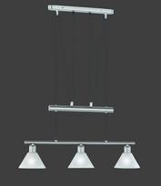 Trio Stamina piekarama lampa 3-pc E14 white brushed steel 3751031-07 4017807137729