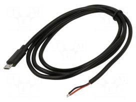 Cable | service | cables,USB B micro plug | 1m | black | 10W | 2A | 5V