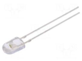 LED | white warm | oval | 5.2x3.8mm | 5800÷7000mcd | Front: convex | 20mA