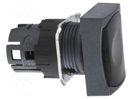 Switch: push-button | 16mm | Stabl.pos: 1 | black | none | Harmony XB6