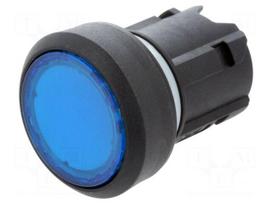 Switch: push-button | 22mm | Stabl.pos: 1 | blue | IP66,IP67,IP69K