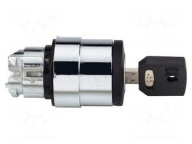Switch: rotary with key | 22mm | Stabl.pos: 3 | black | none | IP66
