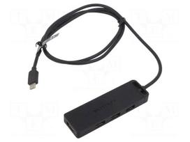 Hub USB | USB A socket x4,USB C plug | USB 3.0 | PnP | black | 5Gbps