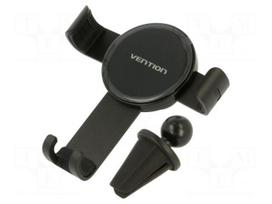 Car holder | black | air vent | 4.7÷7.2" | Enclos.mat: ABS,silicone