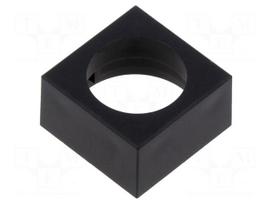 Cover plate | 61 | 15.3x15.3mm | Body: black | plastic