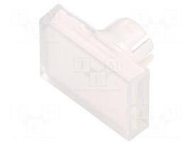 Actuator lens | 22mm | 61 | transparent | plastic | Dim: 15.3x21.5mm