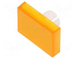 Actuator lens | 22mm | 61 | transparent,yellow | plastic | Dim: 18x24mm