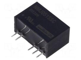 Converter: DC/DC | 1W | Uin: 4.5÷5.5VDC | Uout: 15VDC | Uout2: -15VDC