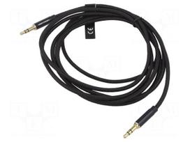 Cable | Jack 3.5mm 3pin plug,both sides | 2m | Plating: gold-plated