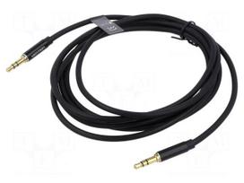 Cable | Jack 3.5mm 3pin plug,both sides | 3m | Plating: gold-plated