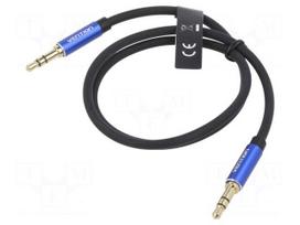 Cable | Jack 3.5mm 3pin plug,both sides | 0.5m | black
