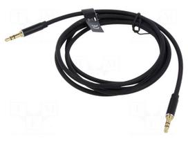 Cable | Jack 3.5mm 4pin socket,Jack 3,5mm 4pin plug | 1.5m | black