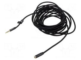 Cable | Jack 3.5mm 4pin socket,Jack 3,5mm 4pin plug | 5m | black