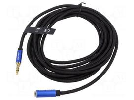 Cable | Jack 3.5mm 4pin socket,Jack 3,5mm 4pin plug | 0.5m | black