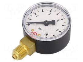 Manometer | 0÷10bar | bottom connection | Thread: G 1/4" | 50mm