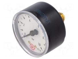 Manometer | 0÷10bar | rear connection | Thread: G 1/4" | 50mm | metal