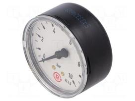 Manometer | 0÷10bar | rear connection | Thread: G 1/4" | 63mm | metal