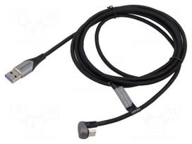 Cable | USB 2.0 | USB A plug,USB C angled plug | nickel plated