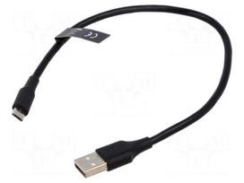 Cable | USB 2.0 | USB A plug,USB B micro plug | nickel plated | PVC