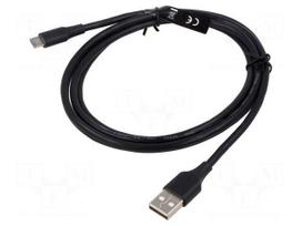 Cable | USB 2.0 | USB A plug,USB B micro plug | nickel plated | 1.5m