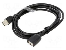 Cable | USB 2.0 | USB A socket,USB A plug | nickel plated | 1.5m