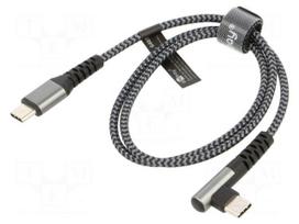 Cable | USB 2.0 | USB C plug,USB C angled plug | 0.5m | 480Mbps