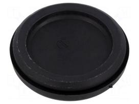 Grommet | with bulkhead | Ømount.hole: 50.2mm | black | Øcable: 1÷36mm