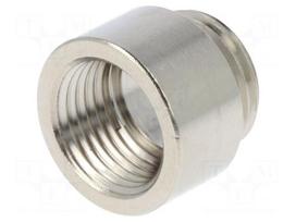 Thread adapter | PG16 | M20 | brass | Plating: nickel | RE-Ms | 6.5mm
