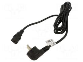 Cable | 3x1mm2 | CEE 7/7 (E/F) plug angled,IEC C13 female | PVC | 3m