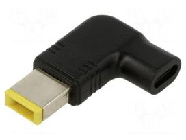Adapter | USB C plug,Slim Tip | black | angular | 100W | 5A