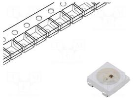 Programmable LED | RGB | SMD | PLCC4 | 4.5÷5.5VDC | 5x5x1.6mm | 12mA