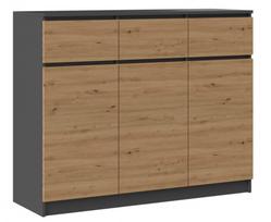 3D3S chest of drawers 120x40x97 cm, anthracite/artisan