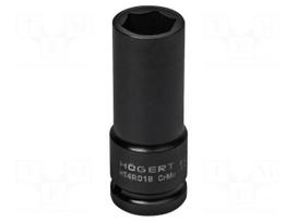 Socket: 6-angles | socket spanner,impact | HEX 18mm | 1/2" | long