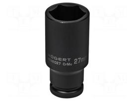 Socket: 6-angles | socket spanner,impact | HEX 27mm | 1/2" | long