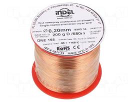 Coil wire | single coated enamelled | 0.2mm | 0.2kg | -65÷155°C