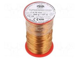 Coil wire | single coated enamelled | 0.75mm | 0.5kg | -65÷200°C