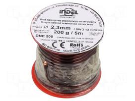 Coil wire | single coated enamelled | 2.3mm | 0.2kg | -65÷200°C