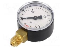 Manometer | 0÷1.6bar | bottom connection | Thread: G 1/4" | 50mm
