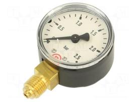 Manometer | 0÷2.5bar | bottom connection | Thread: G 1/4" | 50mm