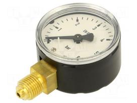 Manometer | 0÷6bar | bottom connection | Thread: G 1/4" | 50mm | metal